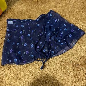 💜4-for-$20💜 Blue Floral Ballet Skirt